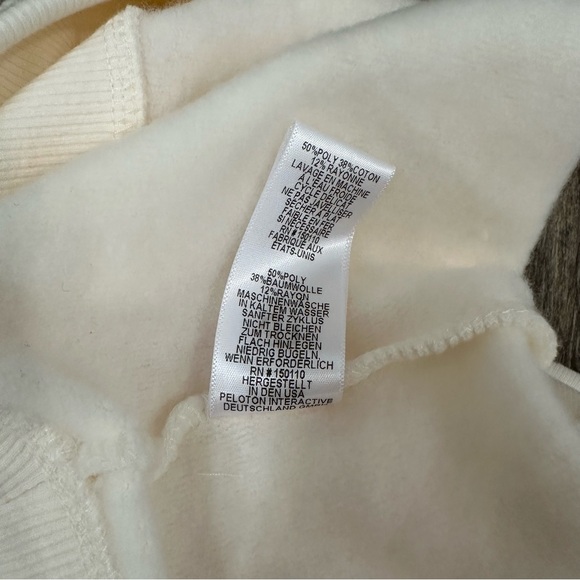 NWT Peloton Women's Cream Sweatshirt with Pink Detail - Picture 5 of 7